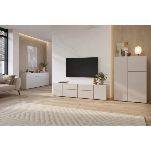 set mobilier living Asimetric - culoare cașmir