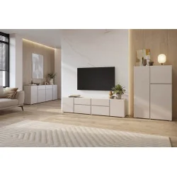 set mobilier living Asimetric - culoare cașmir