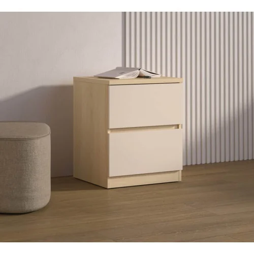 noptiera 2 sertare Terra stejar Lindberg + bej