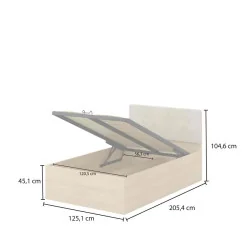 Pat TERRA standart 120 x 200 cm - dimensiuni exterioare