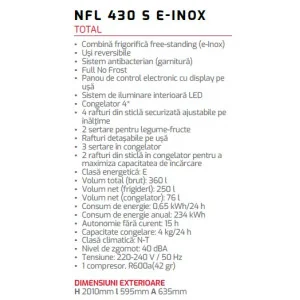 frigider TEKA NFL355 SS (E-Inox) 2