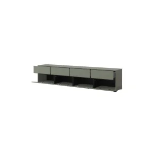 comodă Cross 4 sertare 4 uși - h 48 cm - verde 2