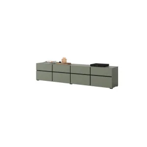 comodă Cross 4 sertare 4 uși - h 48 cm - verde