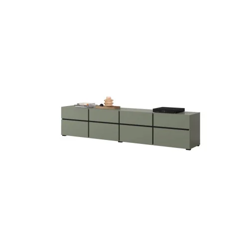 comodă Cross 4 sertare 4 uși - h 48 cm - verde