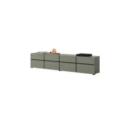 comodă Cross 4 sertare 4 uși - h 48 cm - verde