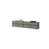 comodă Cross 4 sertare 4 uși - h 48 cm - verde