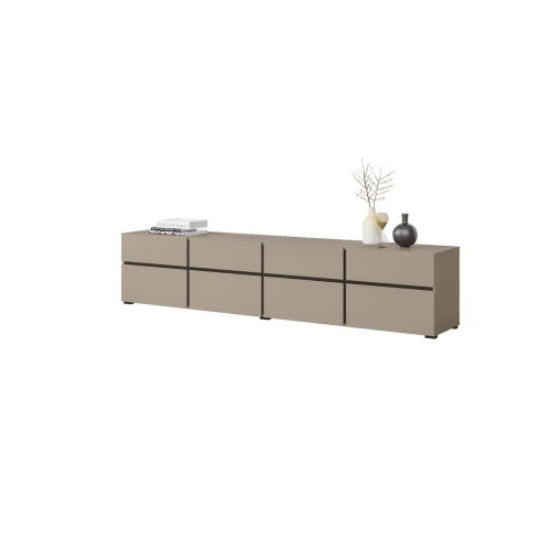 comodă Cross 4 sertare 4 uși - h 48 cm - culoare congo
