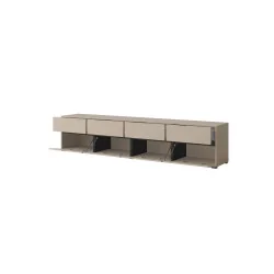 comodă Cross 4 sertare 4 uși - deschise - h 48 cm - culoare congo