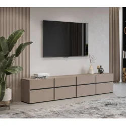 comodă TV Cross 4 sertare 4 uși - h 48 cm - culoare congo