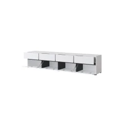 comodă Cross 4 sertare 4 uși - deschise - h 48 cm - culoare alb