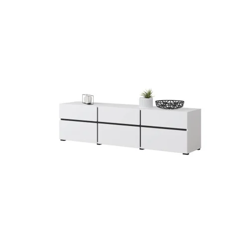comodă Cross 3 uși 3 sertare - h48 cm - alb