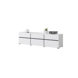comodă Cross 3 uși 3 sertare - h48 cm - alb