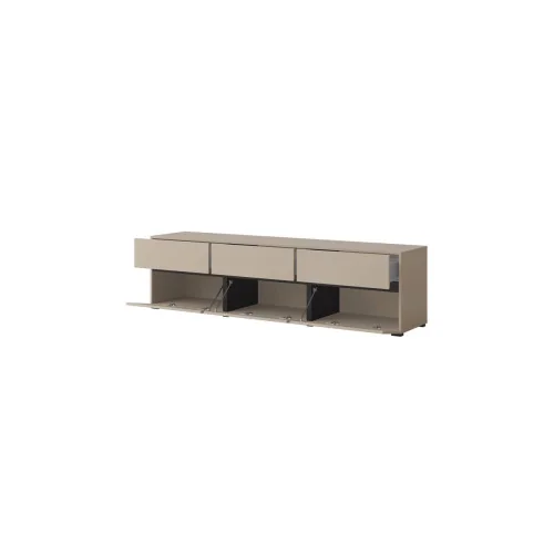 comodă Cross 3 sertare 3 uși - deschise - h 48 cm - culoare congo