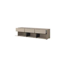 comodă Cross 3 sertare 3 uși - deschise - h 48 cm - culoare congo