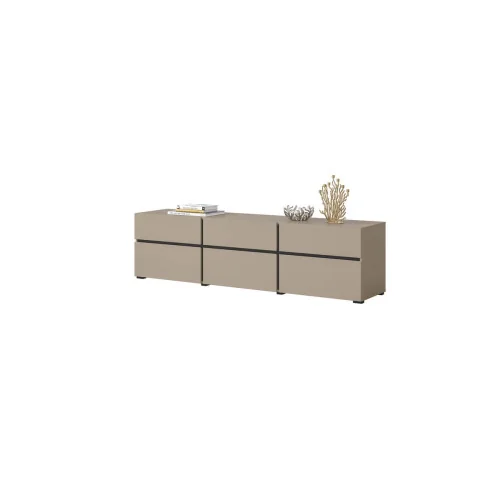 comodă Cross 3 sertare 3 uși - h 48 cm - culoare congo