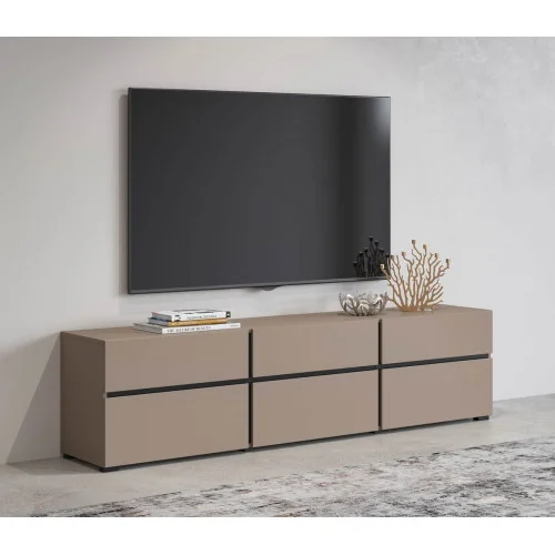 comodă TV Cross 3 sertare 3 uși - h 48 cm - culoare congo