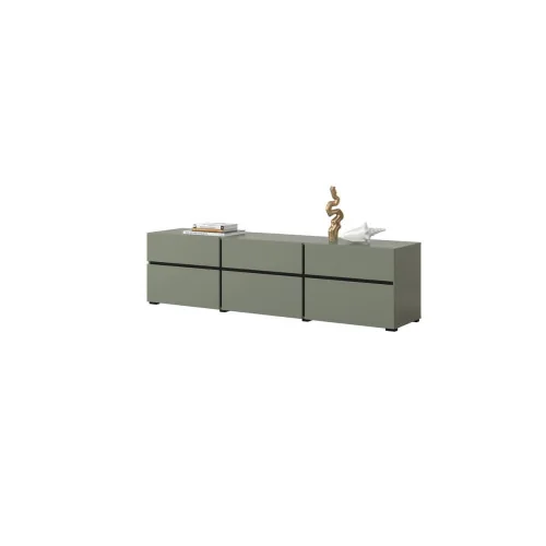comodă Cross 3 sertare 3 uși - h 48 cm - culoare verde