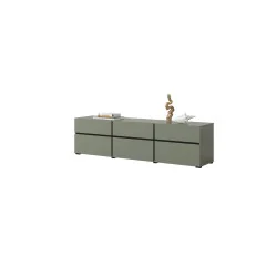 comodă Cross 3 sertare 3 uși - h 48 cm - culoare verde