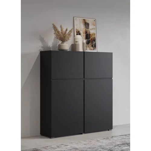 aranjament dulap Cross 4 uși - culoare negru onix