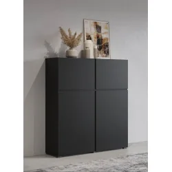 aranjament dulap Cross 4 uși - culoare negru onix