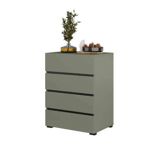 comodă Cross 4 sertare - 60 cm - culoare verde
