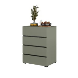 comodă Cross 4 sertare - 60 cm - culoare verde