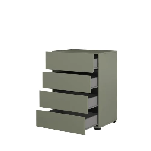 comodă Cross 4 sertare deschise - 60 cm - culoare verde