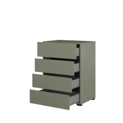 comodă Cross 4 sertare deschise - 60 cm - culoare verde
