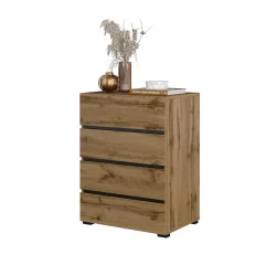 comodă Cross 4 sertare - 60 cm - culoare stejar wotan