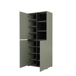 dulap Cross 3 uși deschise - culoare verde + negru