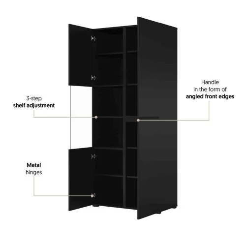 dulap vitrină Cross 3 uși - 80 cm - info