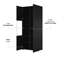 dulap vitrină Cross 3 uși - 80 cm - info