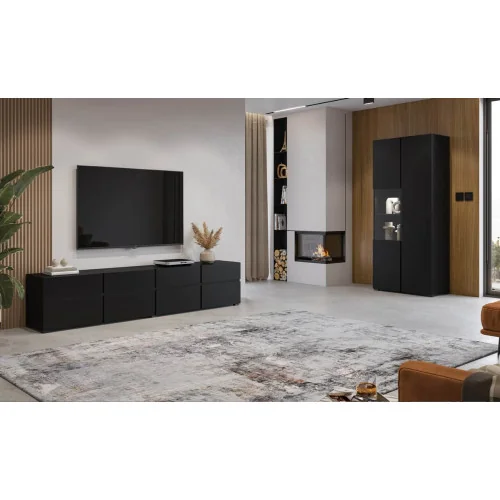 aranjament mobilier living Cross - negru onix