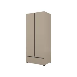 dulap haine Cross 2 uși 1 sertar - 89 cm - culoare congo + negru