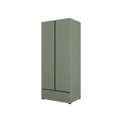 dulap haine Cross 2 uși 1 sertar - 89 cm - culoare verde + negru