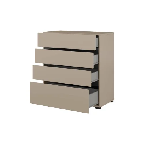 comodă Cross 4 sertare deschise - 80 cm - culoare congo + negru