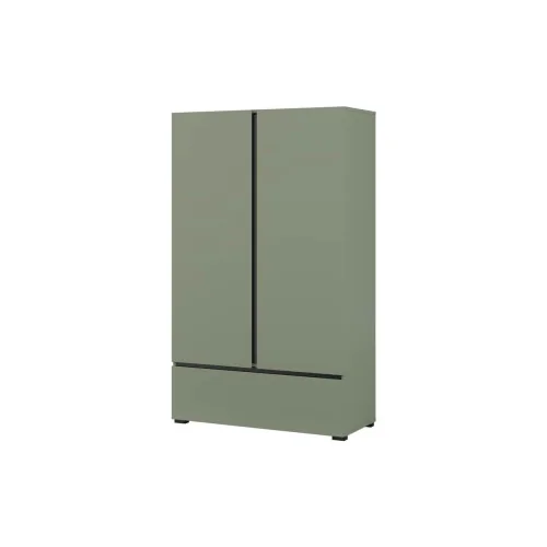 dulap cu polițe Cross 2 uși 1 sertar - 89 cm - culoare verde + negru