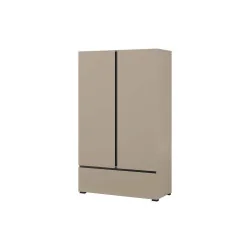 dulap cu polițe Cross 2 uși 1 sertar - 89 cm - culoare congo + negru