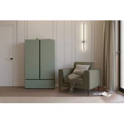 dulap Cross culoare verde cu negru + fotoliu