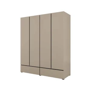 dulap haine Cross 4 uși 2 sertare - 180 cm - culoare verde + negru 2