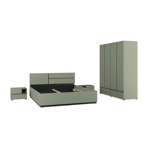set dormitor colecția Cross culoare verde + negru