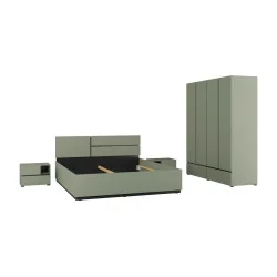 set dormitor colecția Cross culoare verde + negru