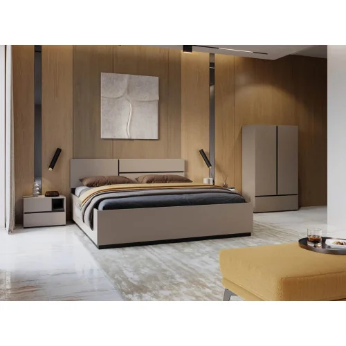 set mobilier dormitor - colecția Cross - culoare congo + negru
