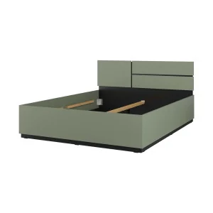 Pat Cross 160 cm varianta de bază cu tablia montată dr - culoare verde