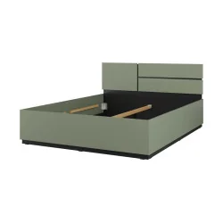 Pat Cross 160 cm varianta de bază cu tablia montată dr - culoare verde