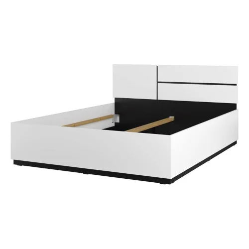 Pat Cross 160 cm varianta de bază cu tablia montată dr - culoare alb