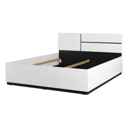 Pat Cross 160 cm varianta de bază cu tablia montată dr - culoare alb
