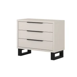 Comoda Halle 3 sertare - culoare cașmir