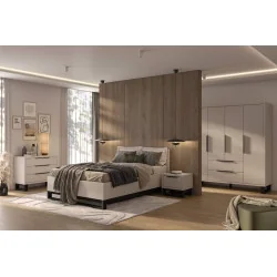 set - colecția mobilier dormitor Halle - culoare cașmir