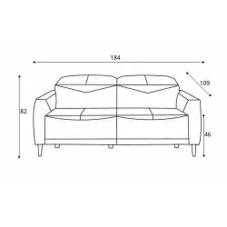 canapea Sandra cu 2 reclinere electrice - cote